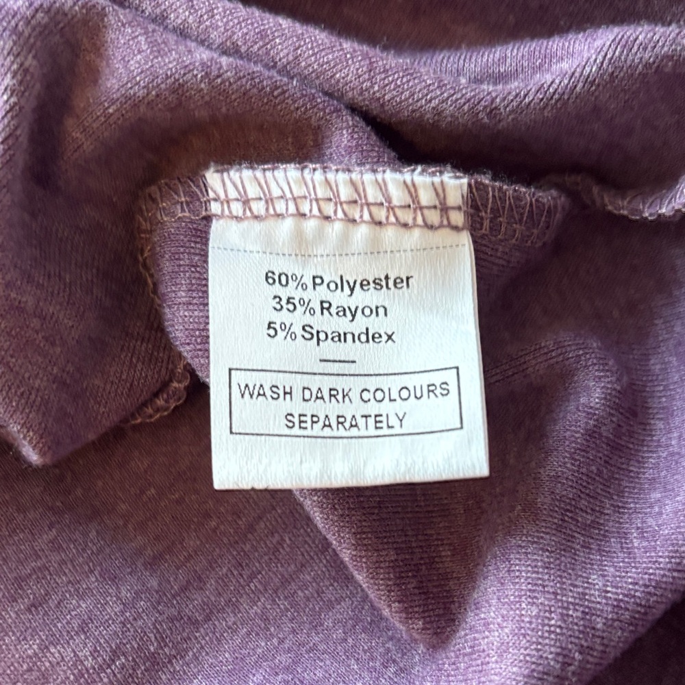 Women's Purple Pleated Long-Sleeve Top - Picture 8 of 8